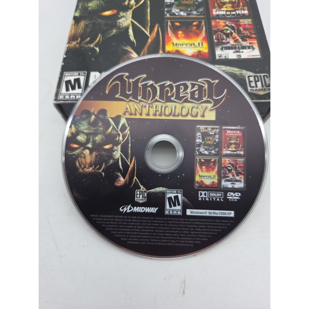 Unreal Anthology PC DVD-ROM 2006 PC Midway No Soundtrack Disc - Picture 2 of 5